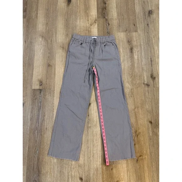 Sincerely Jules Womens Grey Wide Leg Drawstring Pants Raw Hem Size S J22937C93 - Picture 7 of 10